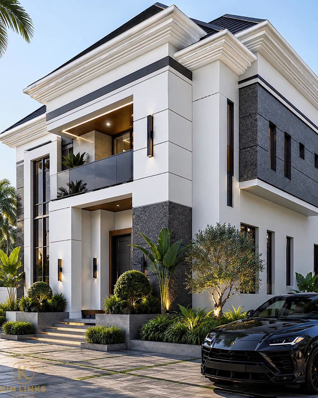 Modern Duplex Exterior Facade Upgrade